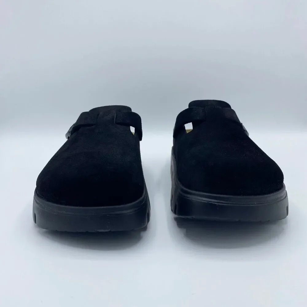 Papillio By Birkenstock Black Suede Boston Clog Size 40 / US 9 - 9.5 - Picture 7 of 13